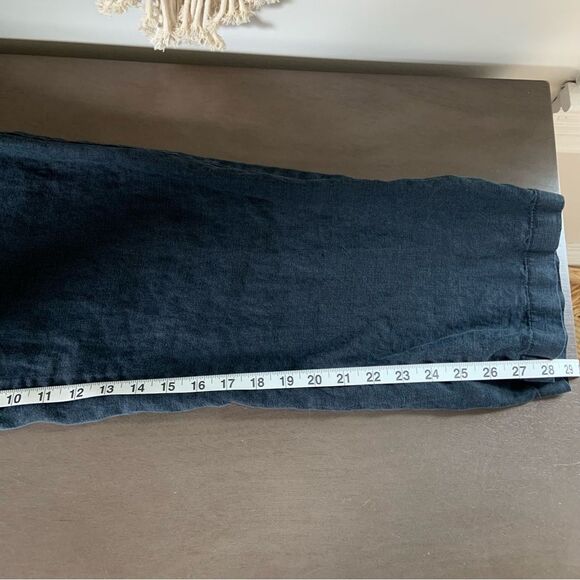 L.L. BEAN Women’s Classic Fit Linen Pants Black Style 294426 - Picture 14 of 15